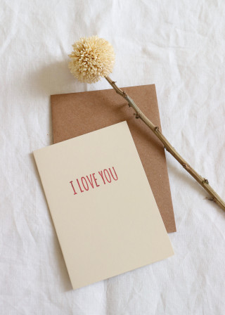 Card A6 + enveloppe I LOVE YOU