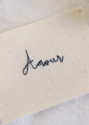 Embroided words "Amour"