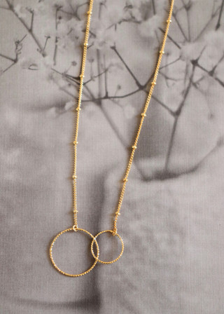 "Double circles" necklace gold