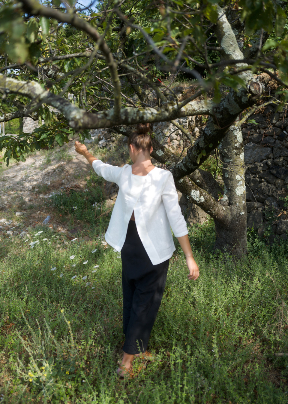 Blouse 04, lin blanc