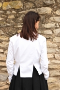 Short jacket, white denim