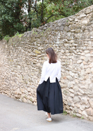 Short jacket, white denim