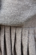 Pleated dress, sleeveless, grey wool blend
