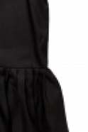 Pleated dress, sleeveless, black flannel