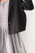 Pleated dress, sleeveless, small stripes fabric