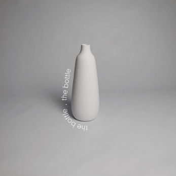 Vase "bottle", white ceramic