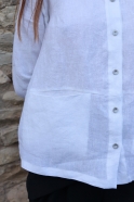 Claudine shirt, white linen