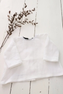 Long sleeves blouse, white linen