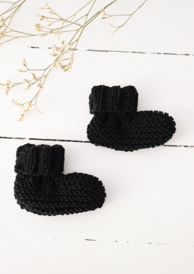 Baby slippers n°1, black
