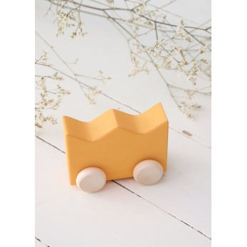 Wooden car "yellow crown"