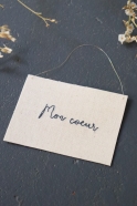 Embroided words "Mon coeur"