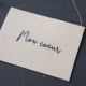 Embroided words "Mon coeur"