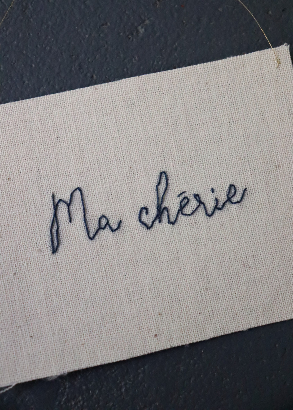 Embroided words "Ma chérie" Embroided words "Ma chérie"