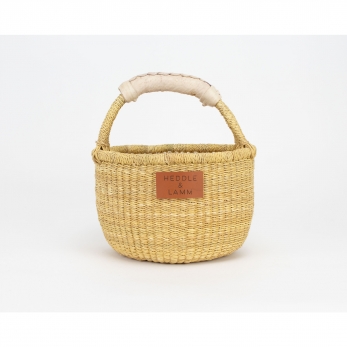 Small bolga basket,natural handle