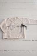 Enzo knit cross sweater, cream