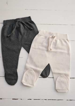 Pantalon LIAM avec pieds, crème