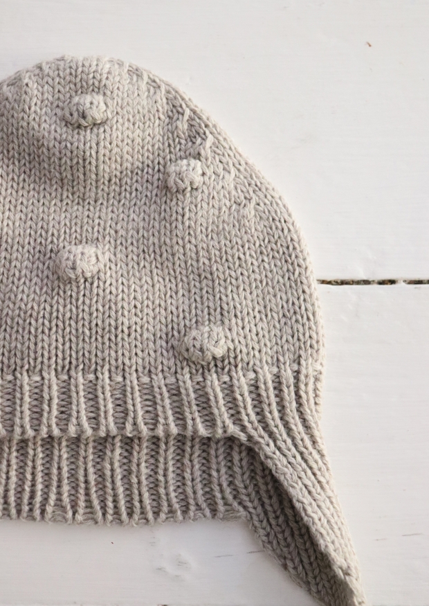 Cotton knit hat Issur, stone