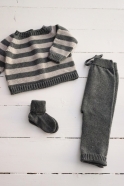 Cotton knit socks Juno, dark grey