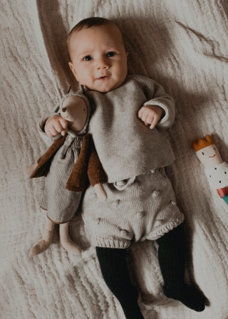 Annie knit bloomer, stone