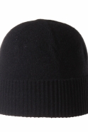 The fold up beanie, black cashmere