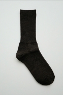 Merino wool ribbed socks, brown
