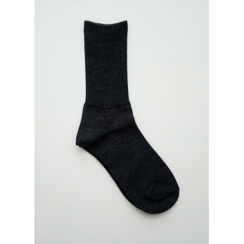 Merino wool ribbed socks, charcoal