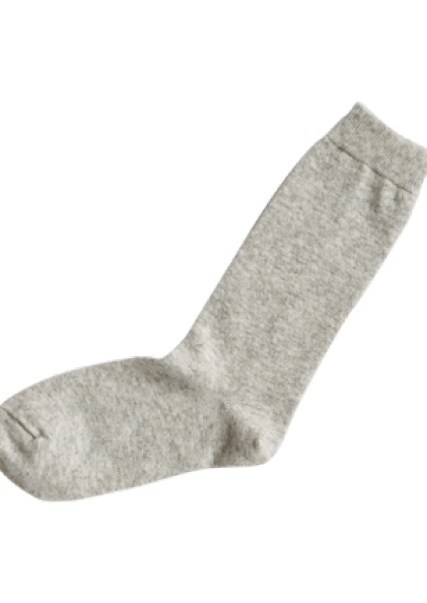 Cashmere wool socks, light grey