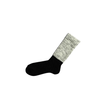 Bicolor mohair socks, grey