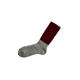 Bicolor mohair socks, bordeau