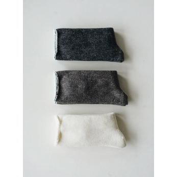 Chaussettes en soie et coton, gris sombre
