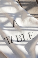 Torchon "A Table" beige