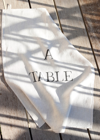 Dish towel "A Table" beige