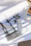 Dish towel "Ice skaters" white