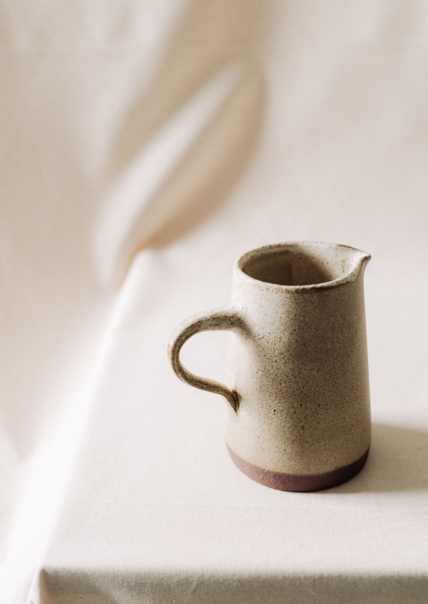 Brown ceramic water jug