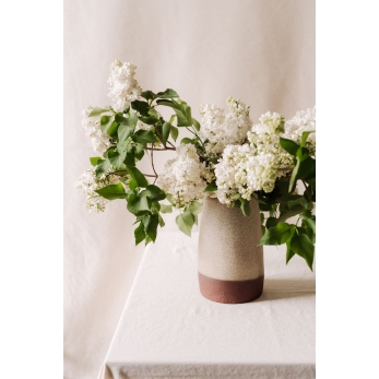 Vase en céramique brun
