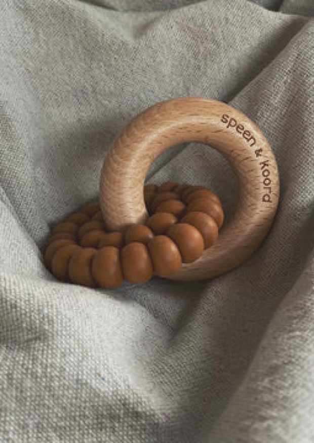 Teether ring Alfie, Taupe