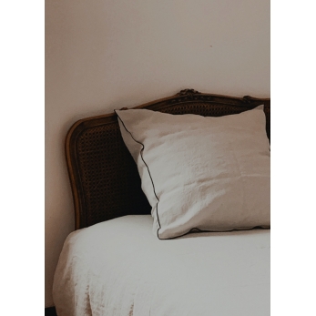 Pillow case, beige linen