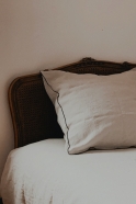 Pillow case, beige linen
