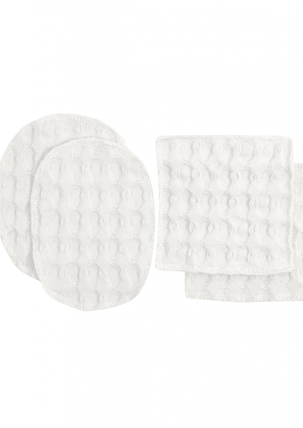 Big waffle makeup pads, white cotton