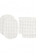 Big waffle makeup pads, white cotton
