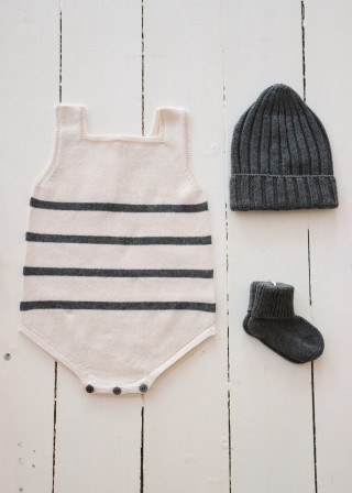 Zach knit striped romper