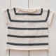 Airon knit striped sweater, short sleeve