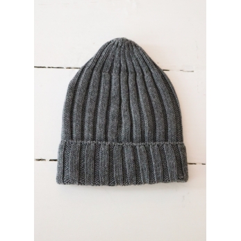 Cotton rip knit hat Noah, dark grey