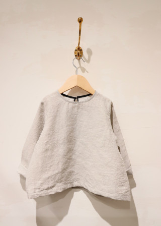 Long sleeves blouse, beige linen