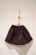 Skirt, Dark Brown cotton canvas
