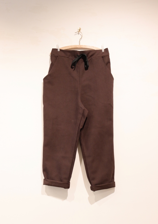 Pockets trousers, Dark Brown cotton canvas
