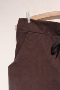 Pantalon à poches, toile de coton Brun