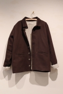 Man jacket, Dark Brown cotton canvas