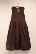 Dress 13, Dark Brown cotton canvas