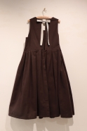Dress 13, Dark Brown cotton canvas